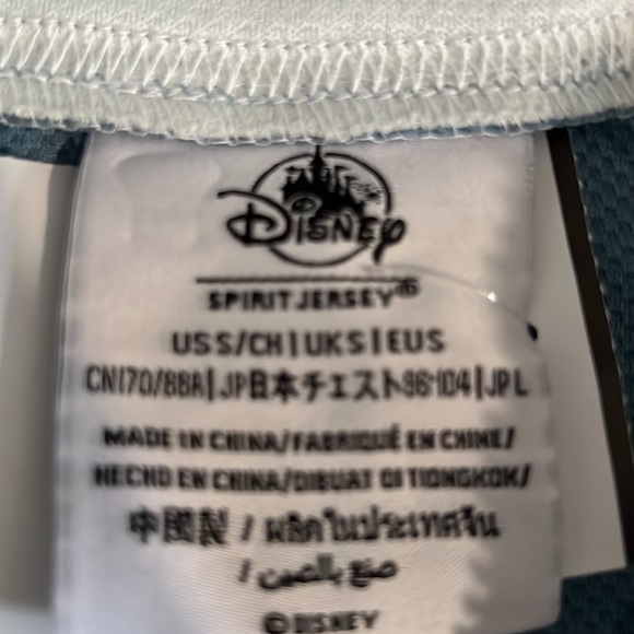 New Mickey Spirit Jersey Track Jacket Blue White Walt Disney World Zip Up Top - Picture 11 of 15